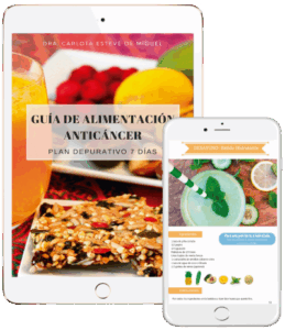 Ebook GUIA ALIMENTACION ANTICANCER con zumo de naranja, frutas y galleta de semillas